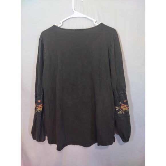Style & Co Black Flowy Knit Top - Picture 6 of 7